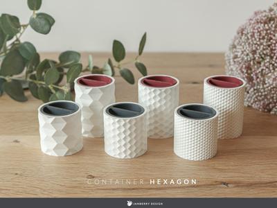 Small Storage Container - Hexagon