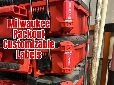 Milwaukee Packout Customizable Labels