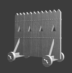 Medieval wheeled siege protection