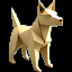 Origami dog