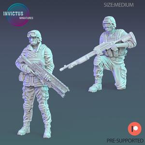 Army Soldier Set / Space Officer / Cyberpunk Warrior / Cosmic Invasion / Trooper Attack / Sci-Fi Encounter