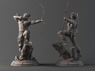 Rambo the First Blood archery figurine