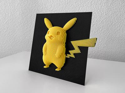 Pikachu Layered Sculpture