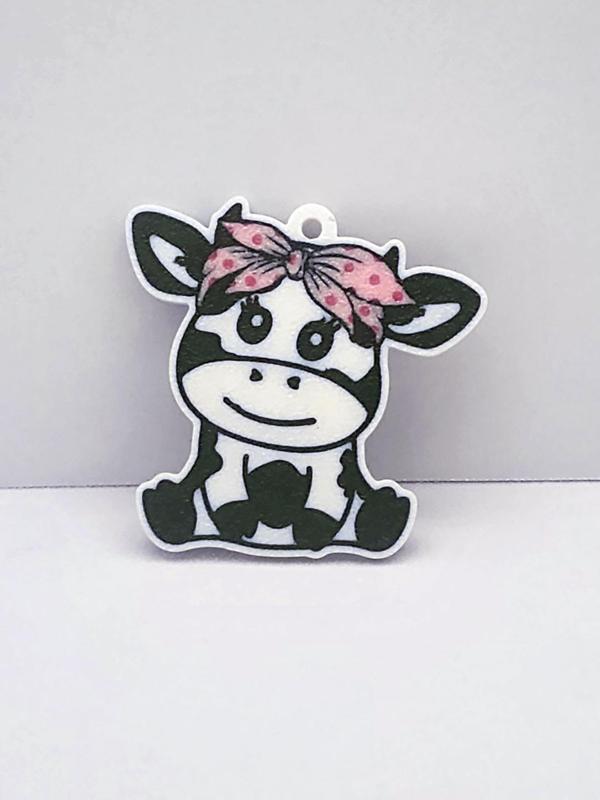 Girl Cow Keychain