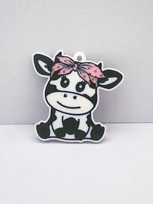 Girl Cow Keychain
