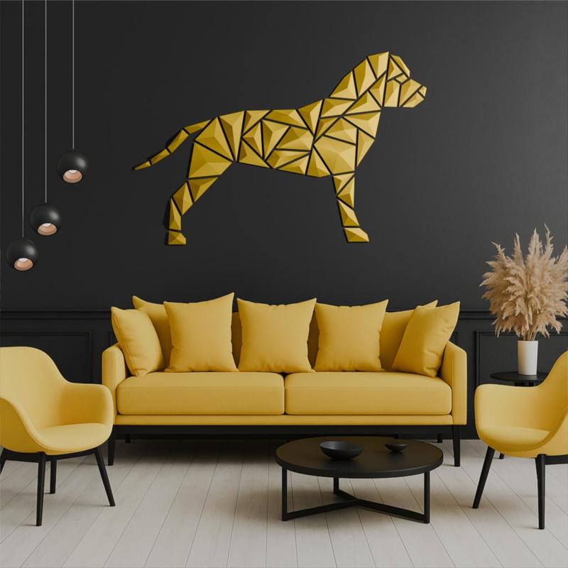 “Staffy-AmStaff style” - Geometric dog wall art 