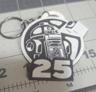 R2-D2 25th Anniversary Brick Keychain