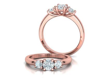 Three Stone Classic Ring 3 Stone Design Engagement Ring