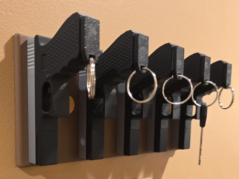 Gun & Mag Keychain Rack