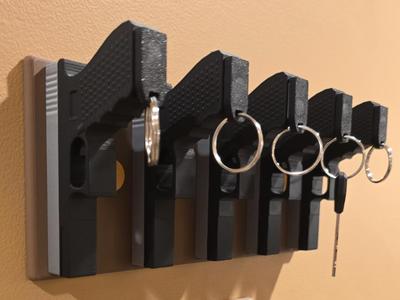 Gun & Mag Keychain Rack