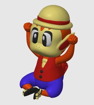 Chimchar Luffy (Nosupport, 3mf included)