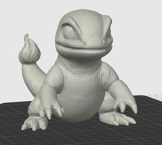 Charmander – Realistic Pokemon – 3D print STL and multicolor 3MF file