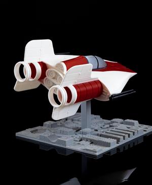 A-Wing over Death Star – Star Wars – No Supports, No AMS