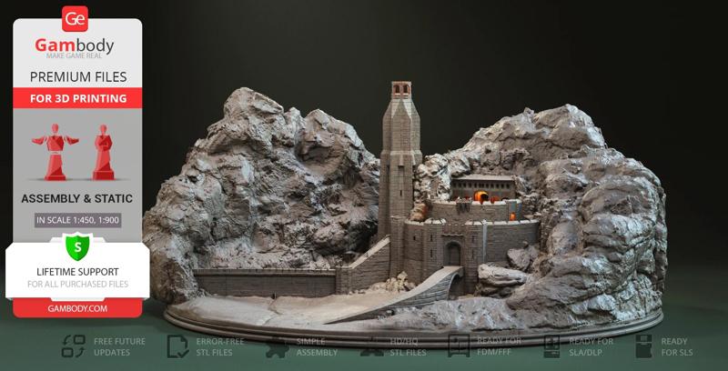 Helm’s Deep STL files for 3D Printing | Assembly Model