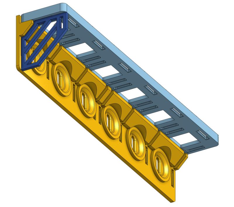 parametric skadis gridfinity t-clip shelves