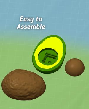 Ludo Avocado Clicker – Avocado Fidget Clicker – 3d Printed Ludo Fidget toy
