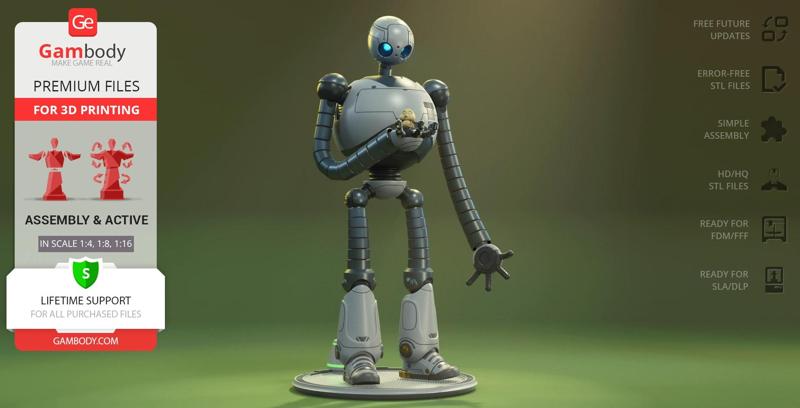 Roz The Wild Robot STL Files for 3D Printing | Assembly Model