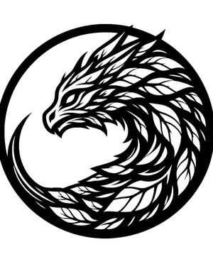 Leather Stamp 100mm Leaf Dragon