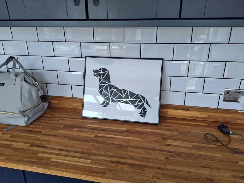 Geometric dog wall art – “Dachshund style”