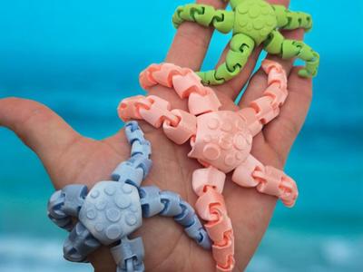 Articulated Spotted Starfish – Fidget, No Supports