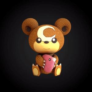 Knitted Teddiursa and Lovdisc.stl