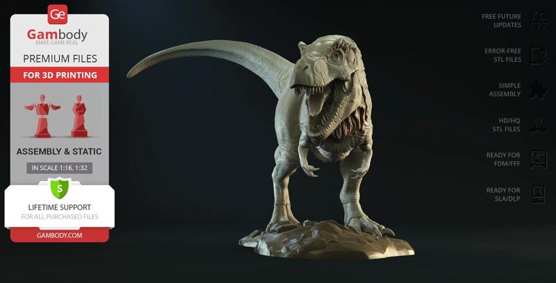 Tyrannosaurus Rex STL files for 3D Printing | Assembly Model
