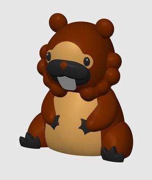 Bidoof Pokemon (No support, 3mf included)