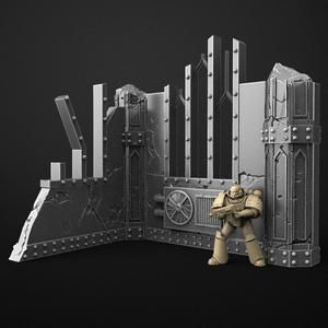 terrain wall for 40k warhammer or futuristic environment