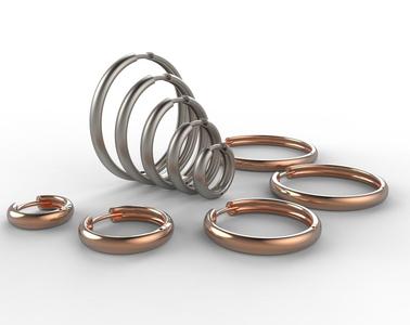 Hoop Earrings 3mm width 5 sizes