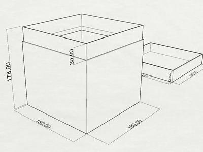 The largest storage box (with a regular lid) that can be printed on an A1mini, a storage box that can make use of leftover materials