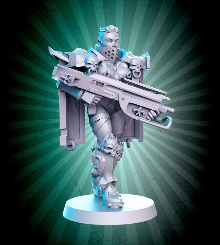 Nun Zary – Sci-fi soldier – 32mm – DnD