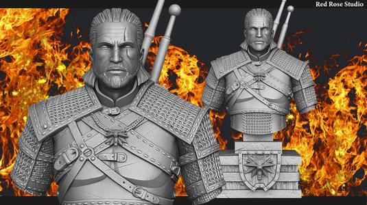 Witcher Geralt of Rivia bust