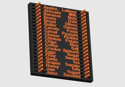 Old School Shopping List Magnet