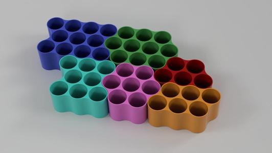 HexBean – Modular, space-saving hexagonal storage grid for frozen single-dose coffee