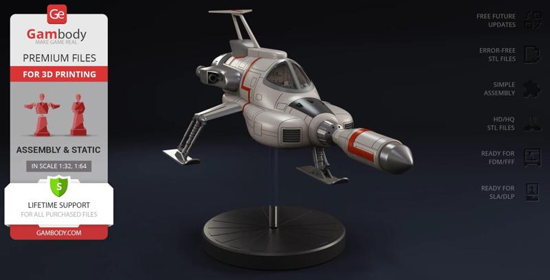 SHADO Interceptor STL files for 3D Printing | Assembly Model