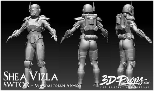 SHEA VIZLA FULL ARMOR SWTOR 3D FILES