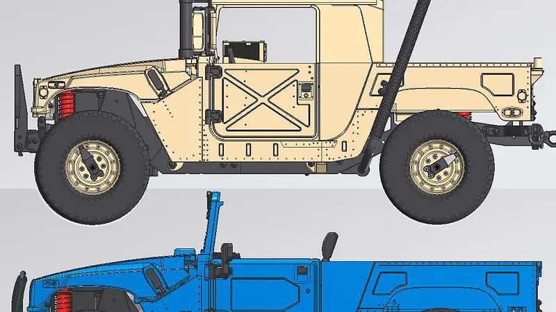 Hummer / Humvee Short body conversion kit by AN3DRC