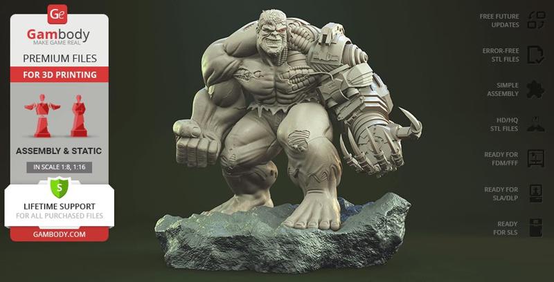 Cyborg Hulk 3D Printing Figurine | Assembly