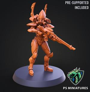 Space Elf Male Soldier Pose 1 – 8 Variants