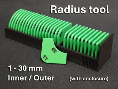 Radius gauge tool (inner/outer)