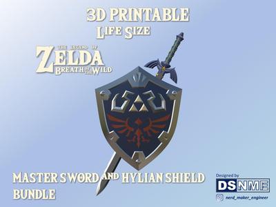 Zelda Breath of the Wild – Master Sword and Hylian Shield 3D Model Collection