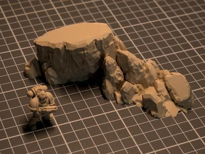 Miniature Terrain – Rock #9