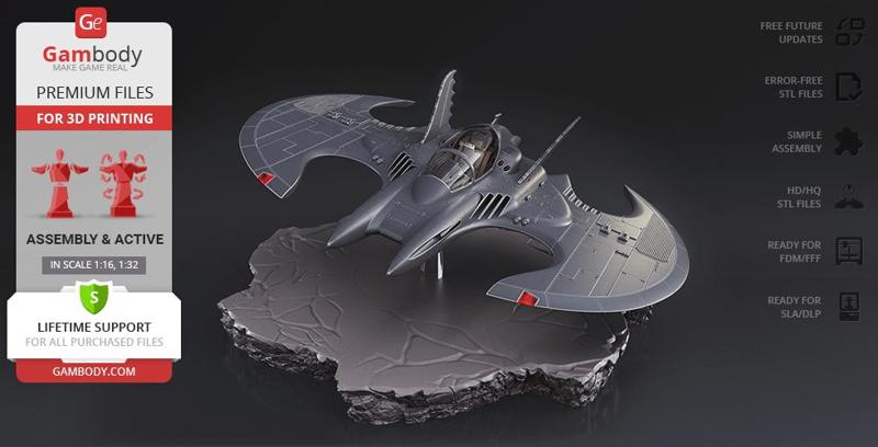 Batwing 1989 3D Printing Model | Assembly + Active