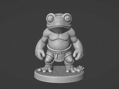 DnD Miniature Frog Man Frogman for DnD Pathfinder