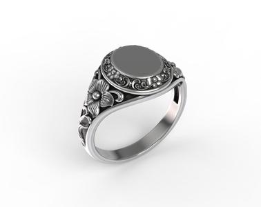Vintage Engraved Monogram Ring