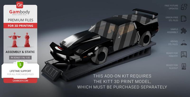 KITT Kit: Super Pursuit Mode STL Files for 3D Printing | Assembly Model