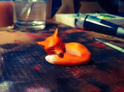 Little Cute Sleeping Fox By DavVvE