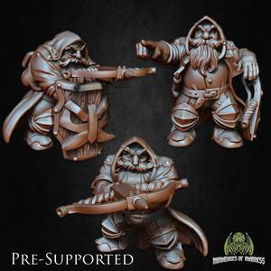 Dwarf Crossbowman Set [PRE-SUPPORTED] Soldier Fighter