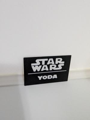 Yoda Multicolor Nameplates