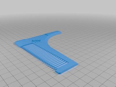 Beard Comb and Shaping Tool by “waraar” 3d printer friendly